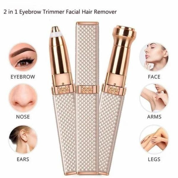 2 in 1 Painless Face Hair Remover & Trimmer Tool