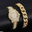 Women's Set of Roman Watch & Gold