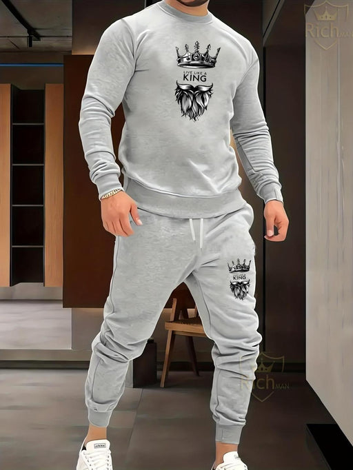 2pcs Men's Fleece Track Suit