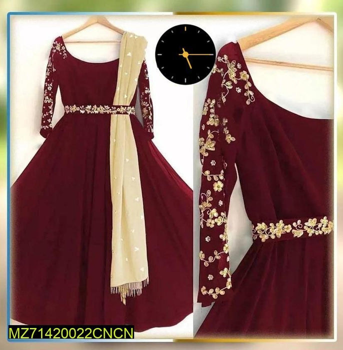 3pcs Embroidered Maxi