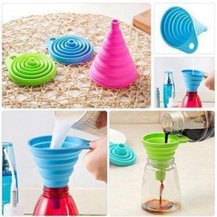 Collapsible Silicone Foldable Funnel