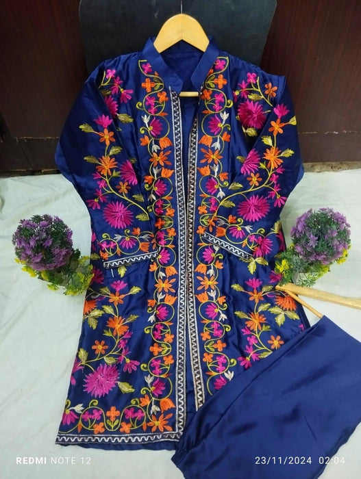 Embroidered Shamoz Silk Women's Suit