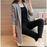 1Pc Women's Stitched Fleece Lapel Coat