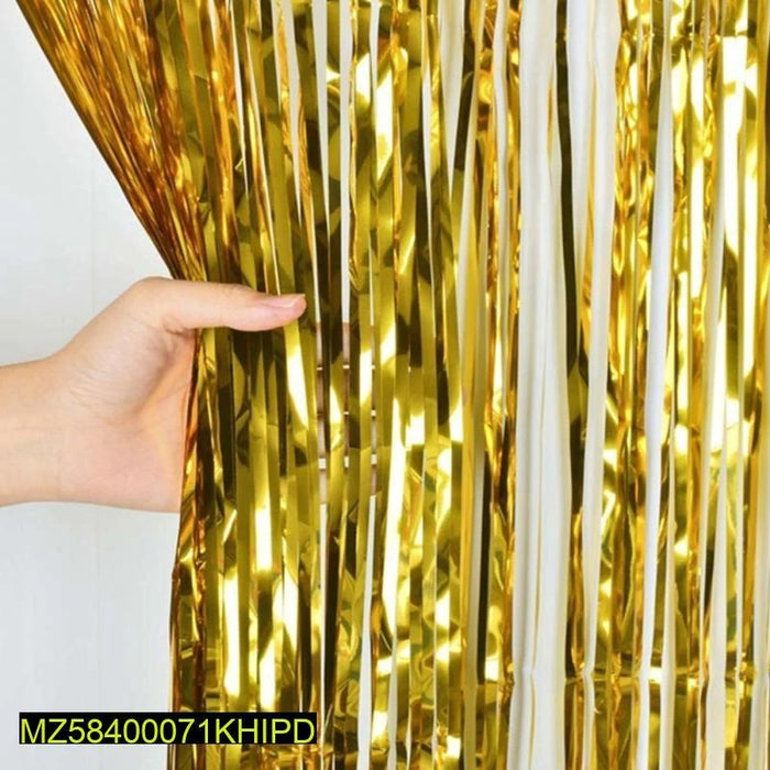 Golden Backdrop Foil Curtain