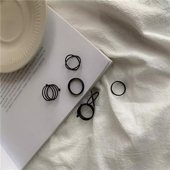 Hip Hop Plain Ring Set